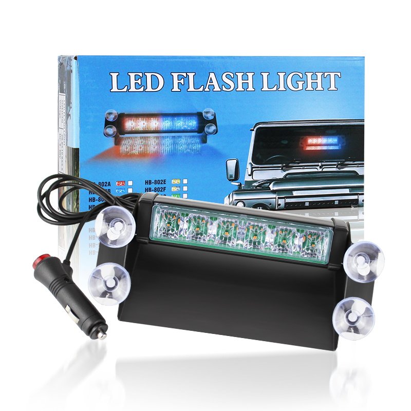 6 LED Car Truck Emergency Strobe Light 9-30V New Red Blue Yellow Signal Lamp 12V Warning Lights Bar