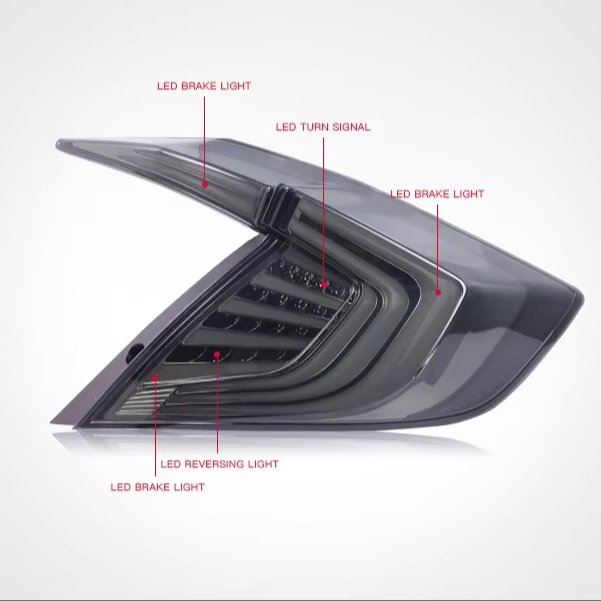 New design Smoked led rear back light Sedan Full LED Tail Light For Honda civic 2016-2021 Tail Lamp turn signal function