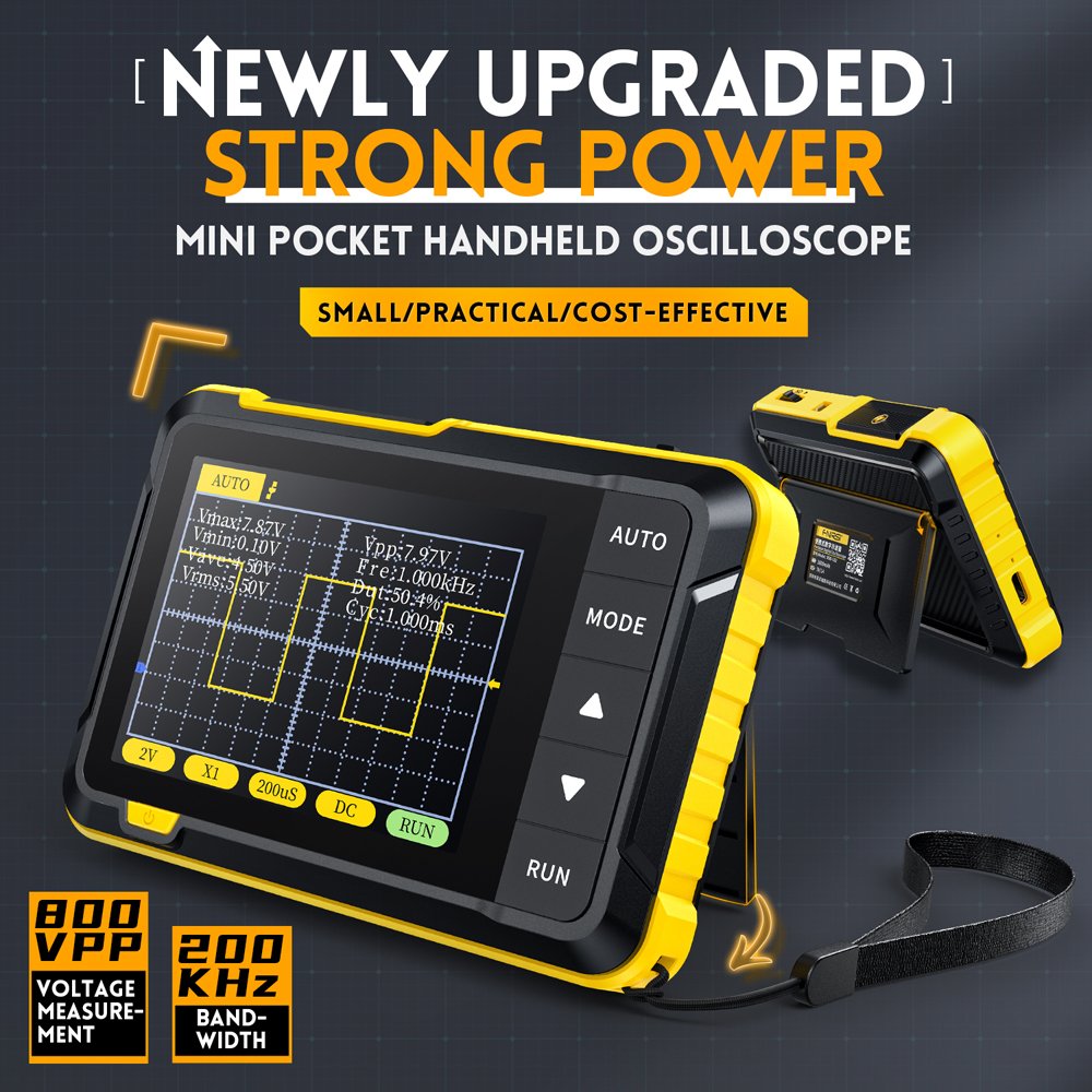 FNIRSI DSO152 Digital Oscilloscope Multimeter 400V Voltage Measurement 200KHz 250MSa/s Oscillometer Signal Generator