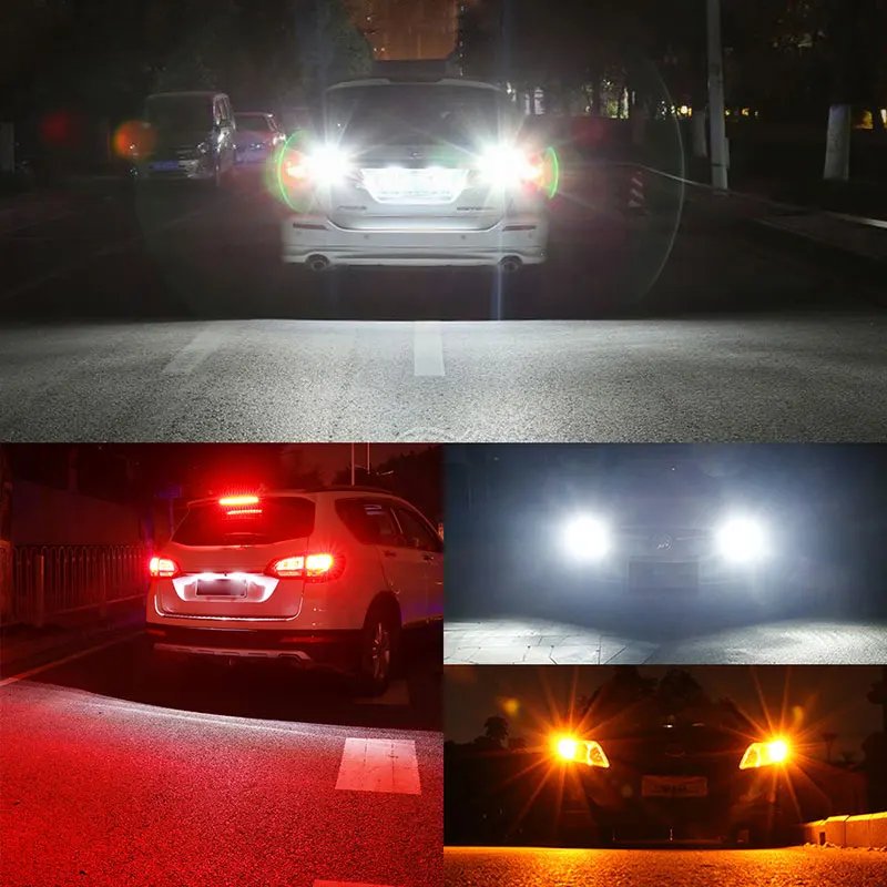 2PC BA15S 1156 P2W T20 LED 7443 1157 BAY15D LED Car Light Bulb 7440 W21W BAU15S Auto Signal Lamp Turn Signal Light Super Bright