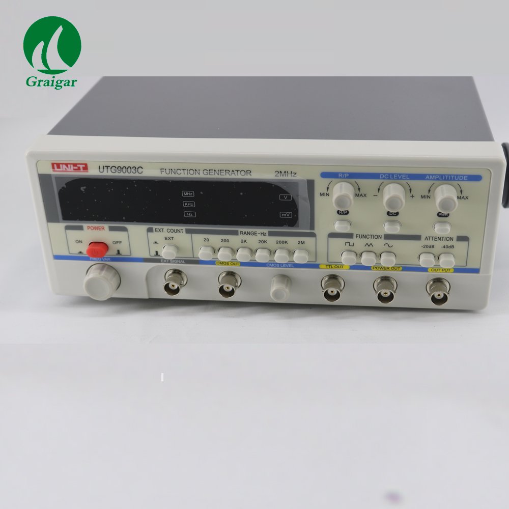 UNI-T UTG9003C Digital Function Generator Signal Generator 0.2HZ-2MHZ 1-25Vpp 0.1mV