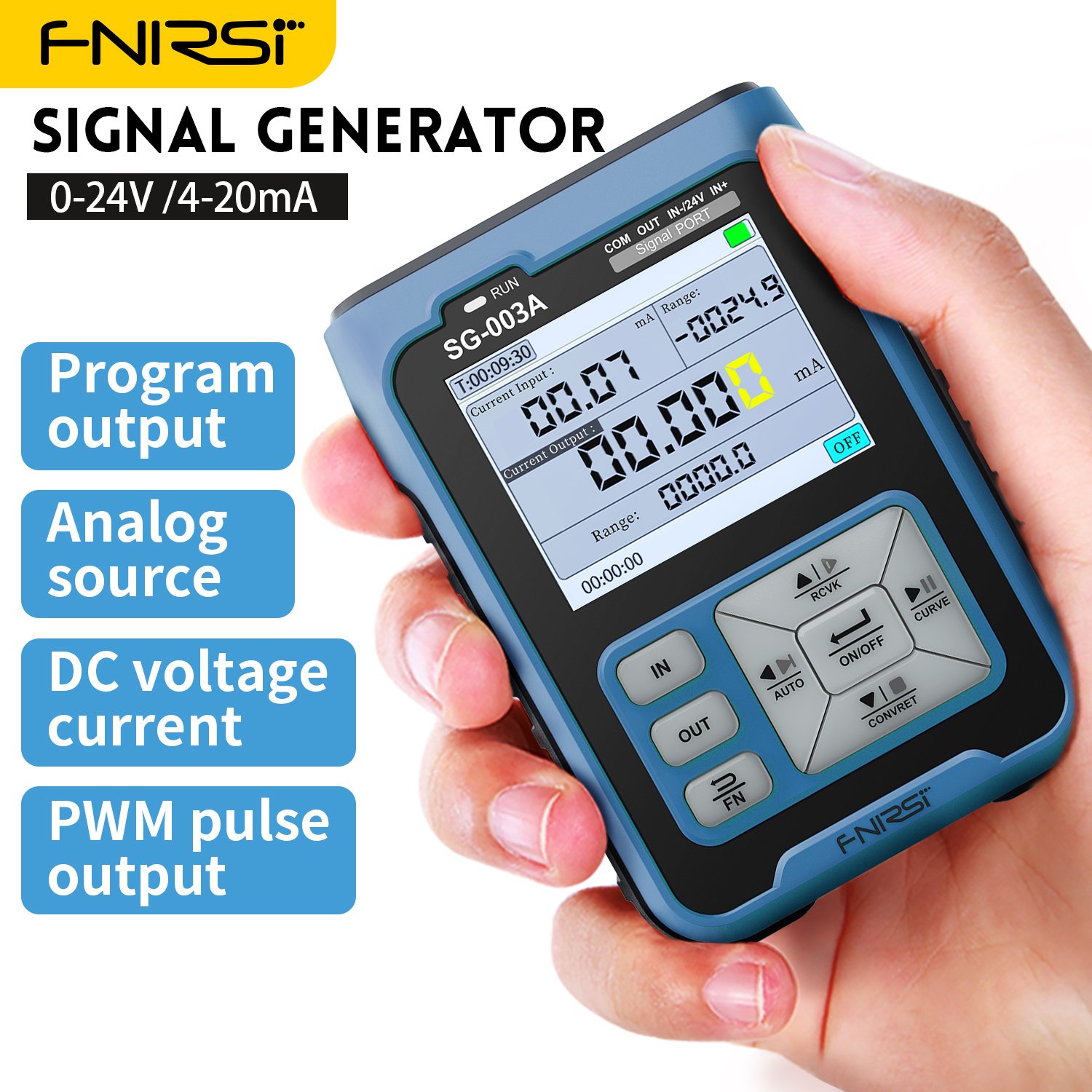 FNIRSI SG-003A 0-10V Adjustable Current Voltage Simulator 4-20mA Signal Generator automotive signal generator