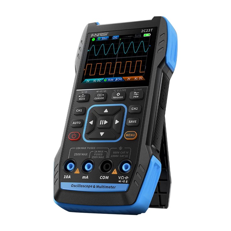 FNIRSI 2C23T Handheld Digital Oscilloscope Multimeter + Function Signal Generator 3IN1 Dual Channel 10MHZ*2 50MS/s