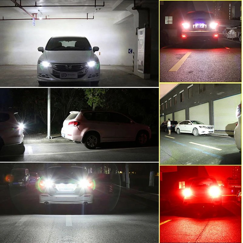 1PC Canbus W16W T15 920 921 912 LED 4014 45 chips Reverse Light Bulbs Backup Parking Light Lamp Bulbs White Red W5W NO ERROR