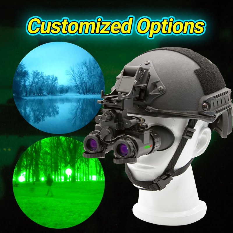 OEM/ODM High Signal-to-noise 25+ Generation 2+ PVS 31 Helmet Mounted Dual Channel Night Vision Binoculars