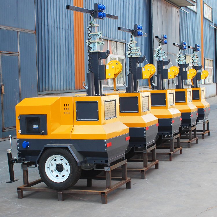 Cheap Prices Portable LED Diesel Engine Generator Mobile Light Tower For Outdoors Construction Industrial Lighting