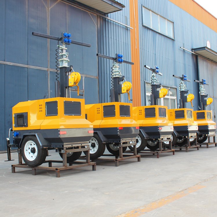 Cheap Prices Portable LED Diesel Engine Generator Mobile Light Tower For Outdoors Construction Industrial Lighting