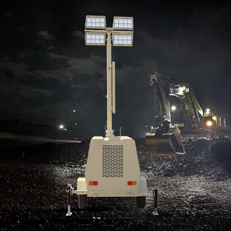 Manufacturer Supplier solar lights Mobile tower light with diesel gasoline generator