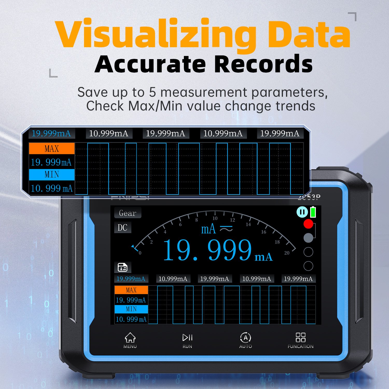 NEW Fnirsi 2C53P Digital Oscilloscope Real Time Sample Rate 50mhz 2channels 250MSa/s 4.3Inch Big Screen 3in1 Multimeter
