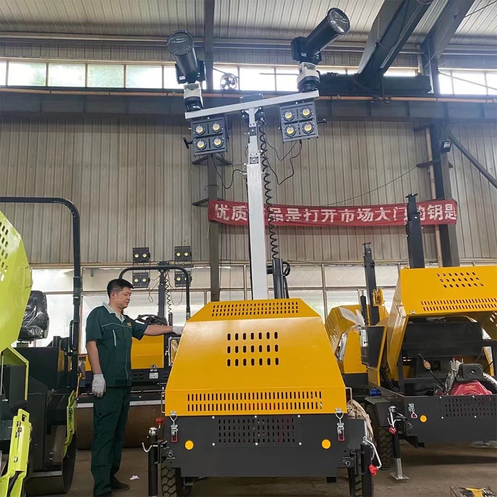 Construction Lighting 5m 7m 9m 4*1000w Led Mobile Diesel Tower Light