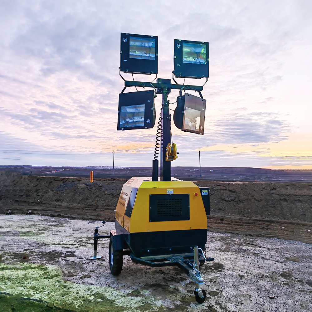 Construction Lighting 5m 7m 9m 4*1000w Led Mobile Diesel Tower Light