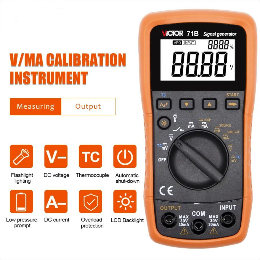 71B 4-20mA Signal Generator DDS Calibration Current Voltage Signal Pressure Thermocouple Signal Source