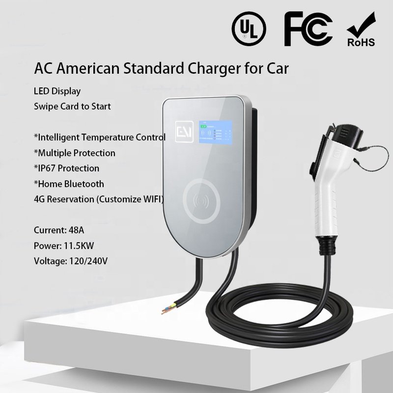 American standard APP ZR-USA01-6 for home charging AC240V 48A 11.5KW with 3.5-inch LCD screen Charging pile