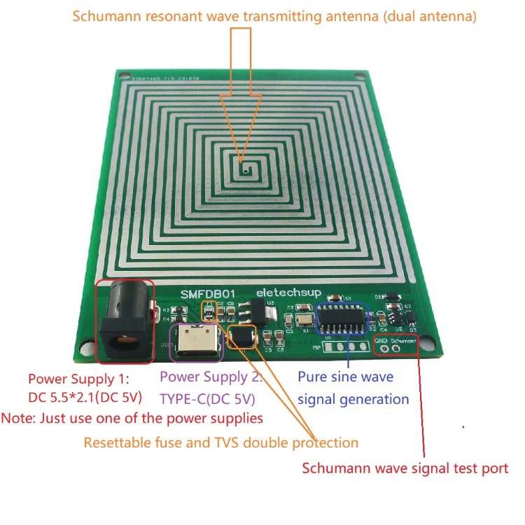 SMFDB01 Schumann Resonances 7.83Hz Pure Sine Wave Ultra Low Frequency SR Signal Generator Audio Resonator HIFI Sleep Creation