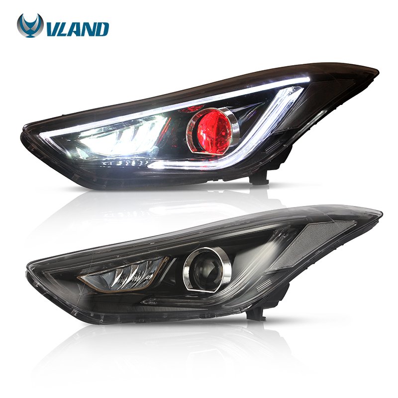 VLAND LED Car Head Lights Fifth generation Avante Facelift 2012-2015 Headlights Auto Lamps For Elantra Headlamp