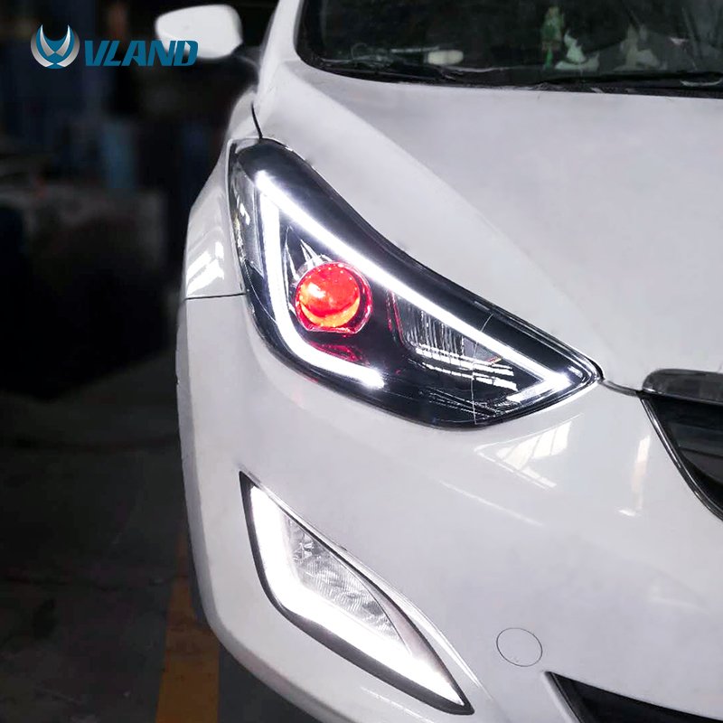 VLAND LED Car Head Lights Fifth generation Avante Facelift 2012-2015 Headlights Auto Lamps For Elantra Headlamp