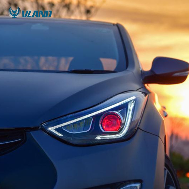 VLAND LED Car Head Lights Fifth generation Avante Facelift 2012-2015 Headlights Auto Lamps For Elantra Headlamp