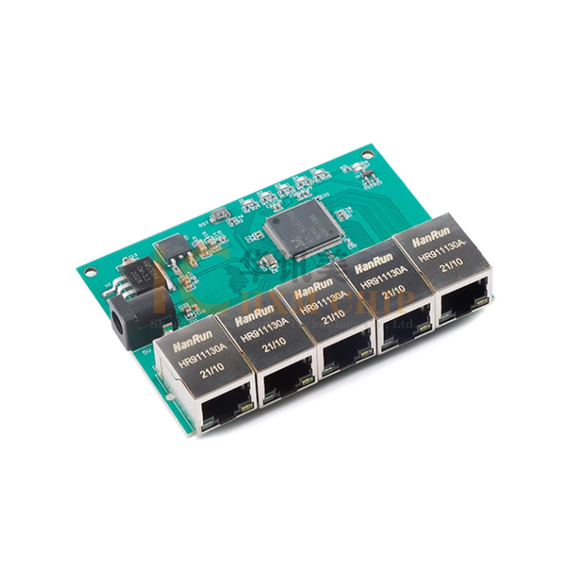 RTL8367RB network full gigabit 5-port switch module LED light indication