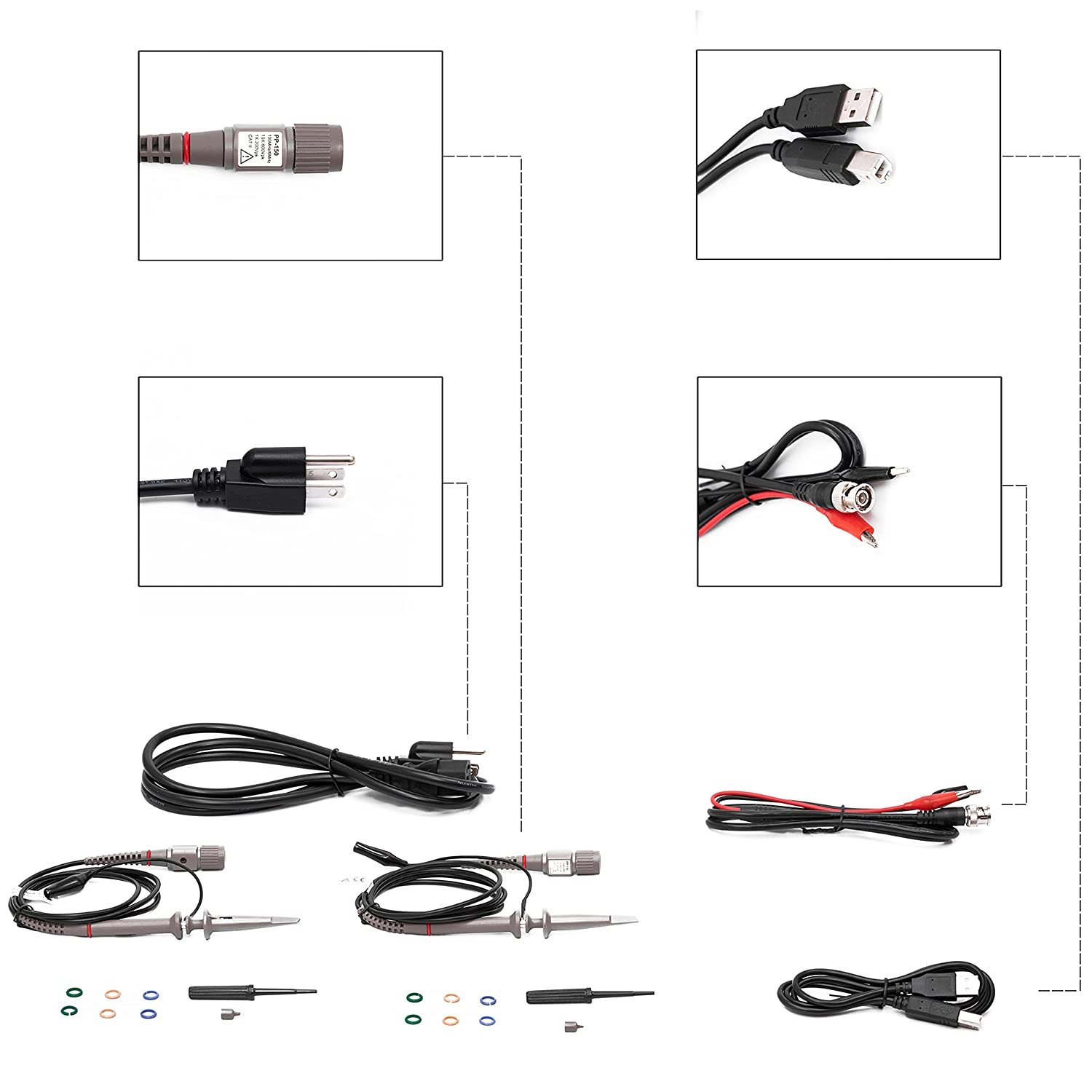 Without AWG Signal Generator 2 Channel 100MHz 1GSa/S Hantek DSO2C10 Digital Storage Oscilloscope
