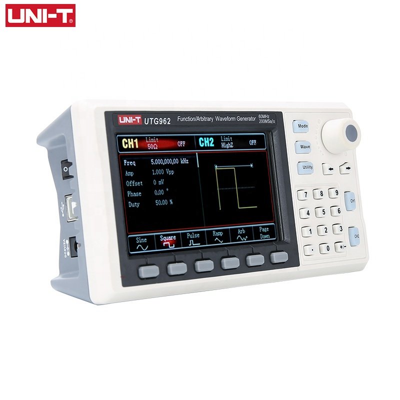 UNI-T UTG962E 60Mhz Function Arbitrary Waveform Generator Signal Source Dual Channel 200MS/s 14bits Frequency Meter