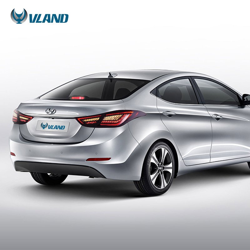 VLAND Factory LED Taillights With Sequential Turn Signal For Elantra 5th Generation Car Rear Lamp 2012-up For Elantra