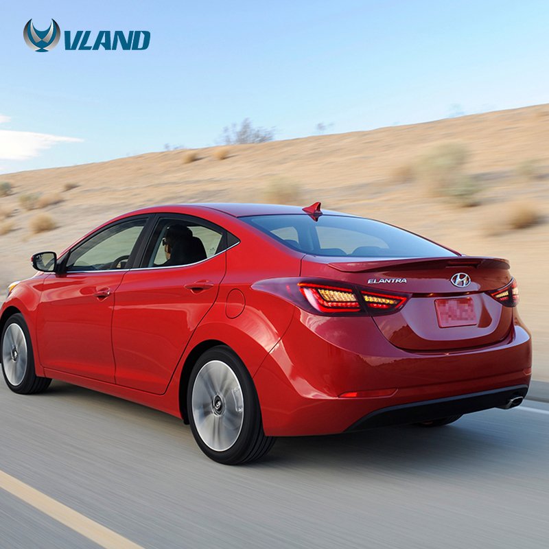 VLAND Factory LED Taillights With Sequential Turn Signal For Elantra 5th Generation Car Rear Lamp 2012-up For Elantra