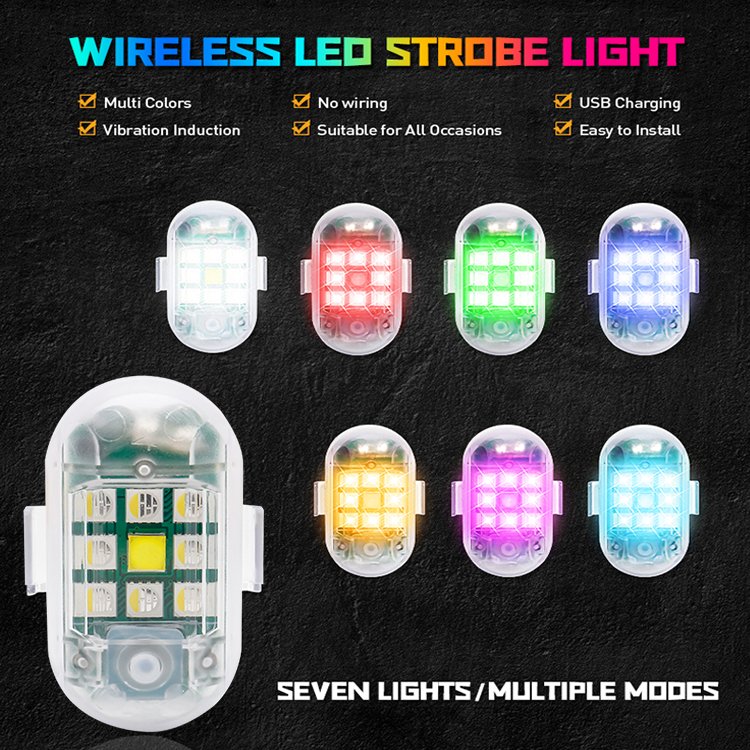 New M3 Remote Control Shade Motorcycle Strobe Light Mini Aircraft Drone Flash Light Motorcycle Turn Signal Lights Lamp