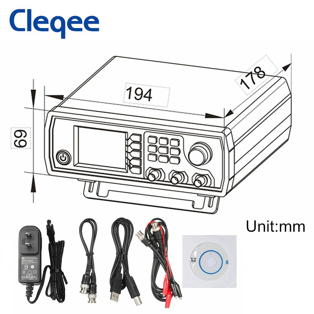 Cleqee-2 JDS6600-60M frequency meter Arbitrary Digital Control DDS Function Signal Generator