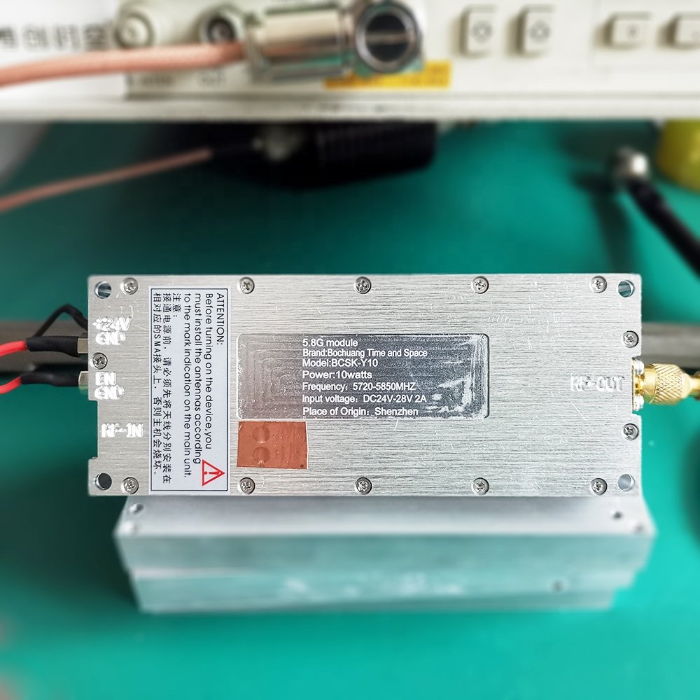 5.8G broadband RF interference module, simple DIY drone interference, 10w-100w power selectable