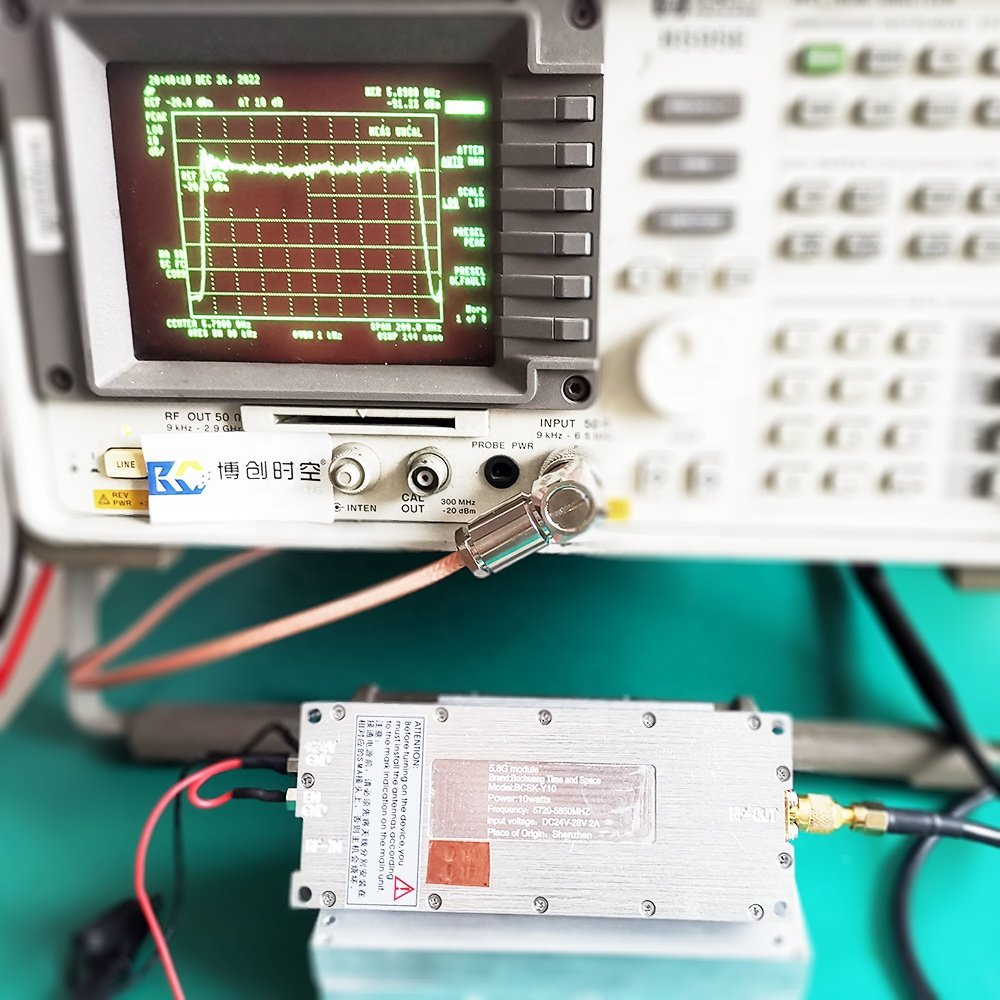 5.8G broadband RF interference module, simple DIY drone interference, 10w-100w power selectable