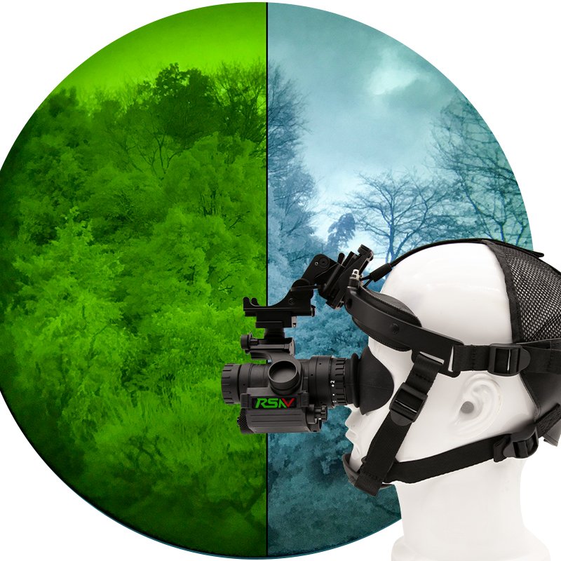 Best Budget FOM1800 White Phosphor Auto-gated Full Metal Helmet Adapter Euro Generation 3rd PVS14 NVG