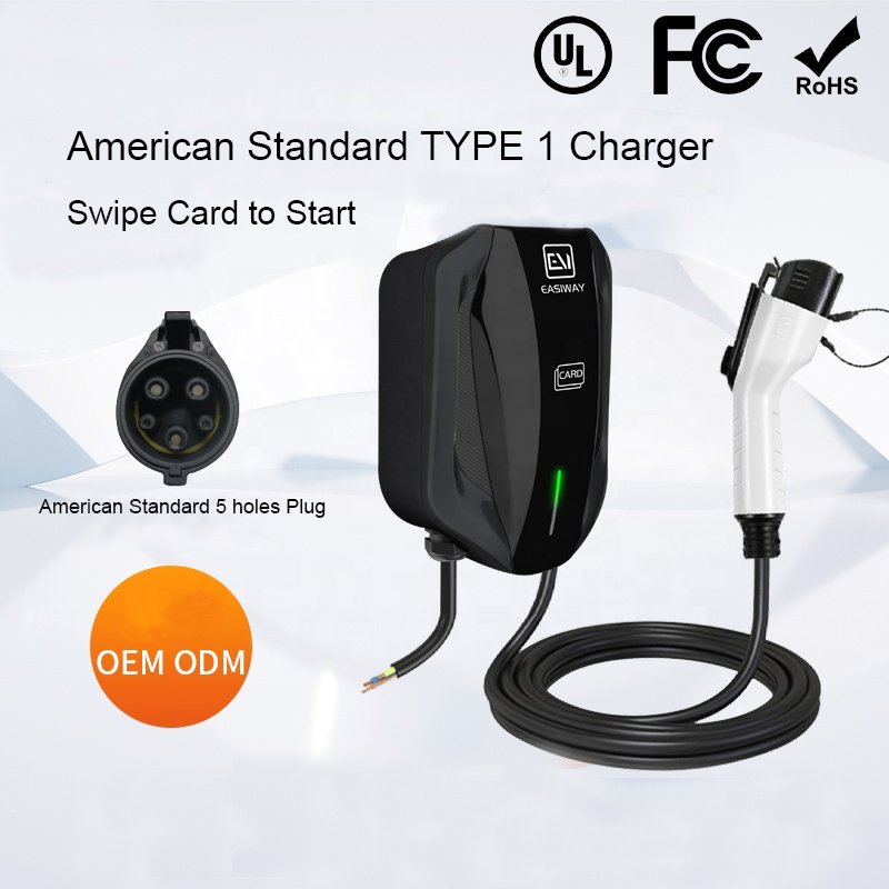 Household wall-mounted ZR-USO10-6 with 4.3-inch LCD screen AC240V 50A 11.5KW EV charger AC Charging pile