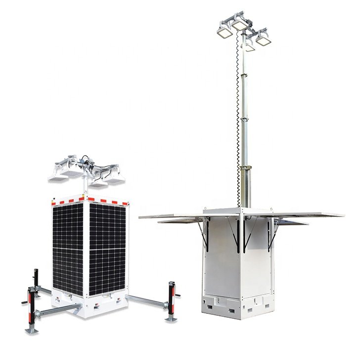 mobile led light solar light tower solar light tower for desert and the mines