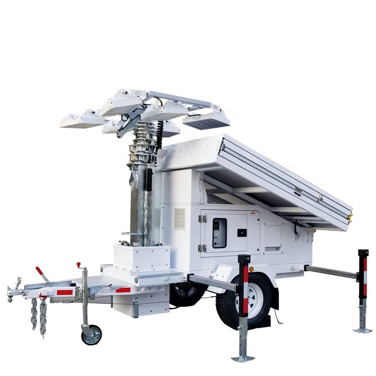 mobile led light solar light tower solar light tower for desert and the mines
