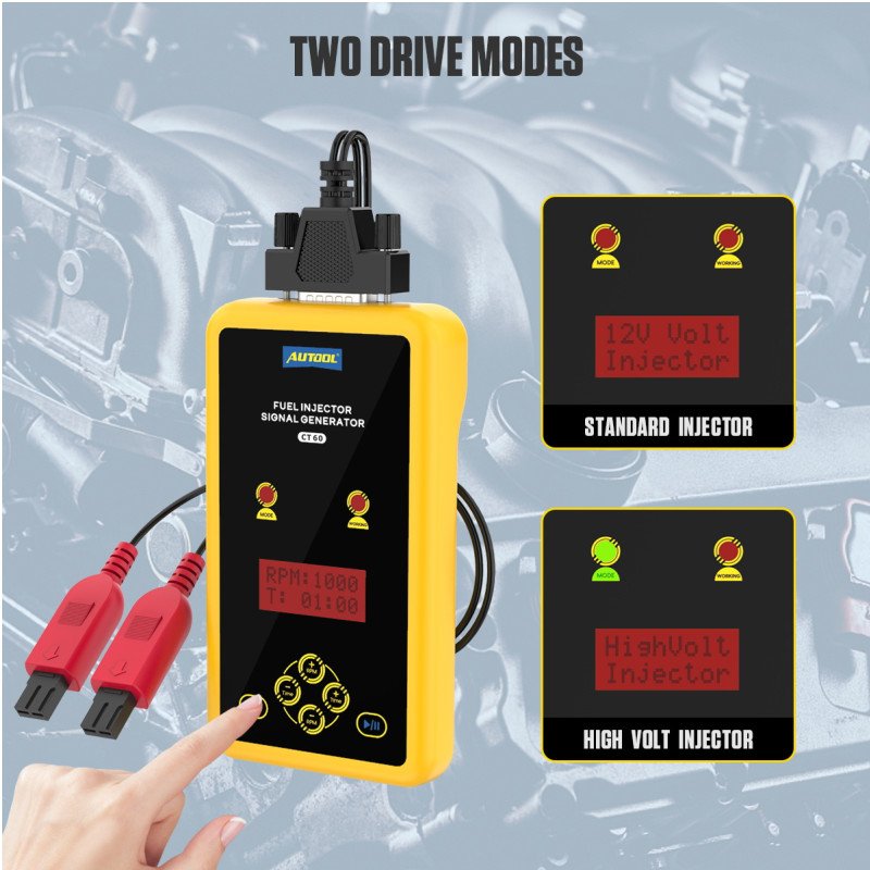 AUTOOL CT60 Fuel Injector Signal Generator Fuel Injector Super Pulse Signal Tester Increase CT150 CT200 Pulse Pressure Tester