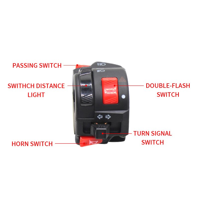 Factory direct 22MM electric motorcycle switch horn button turn signal, starting handle, modified multi-function switch made in