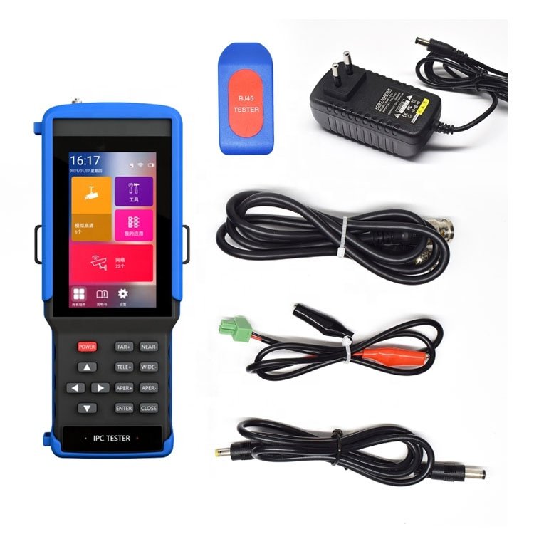H.265 for IP/CVBS/CVI/TVI/AHD/Analog Camera IPC cctv Tester with monitor