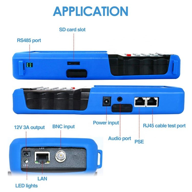 H.265 for IP/CVBS/CVI/TVI/AHD/Analog Camera IPC cctv Tester with monitor