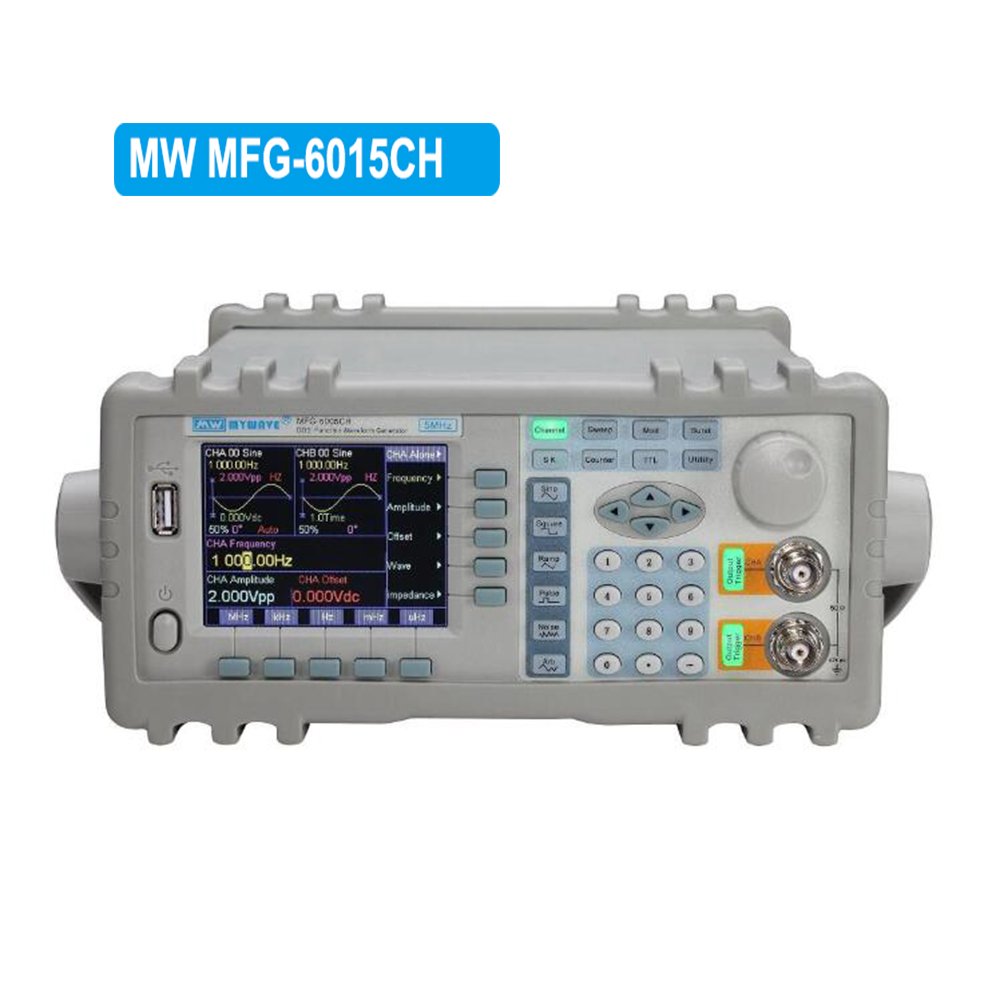 MW MFG-6015CH 15MHz Dual Channel Digital Signal Generator DDS Function Generator Arbitrary Waveform Generator