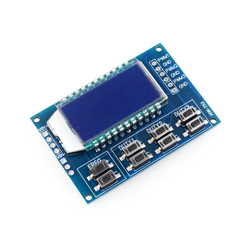 3-way PWM Pulse Frequency Duty Cycle Adjustable Module Square Wave Rectangular Wave Signal Generator XY-LPWM3