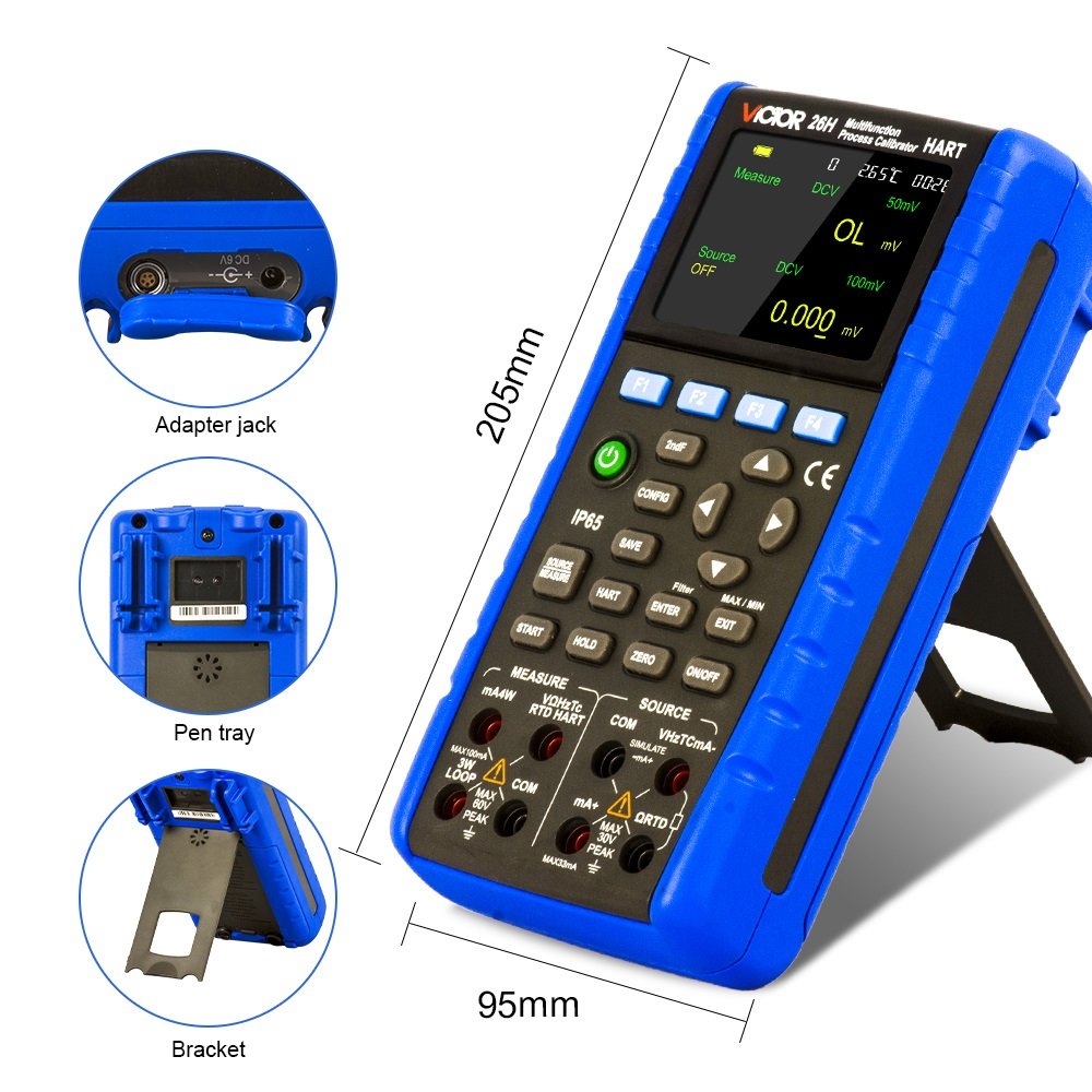 VICTOR 26H Digit Display Signal generator Multifunction Process Calibrator with HART Communication