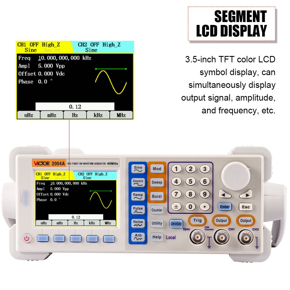 VICTOR 2004A multi function Sine 40MHz Frequency Signal Generator