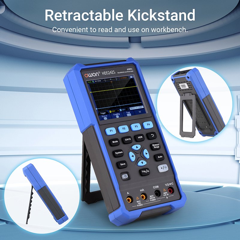 OWON HDS242S Handheld Digital Oscilloscope 2 Channels 40MHz 250MSa/s Sample Rate Signal Generator Multimeter Oscilloscope