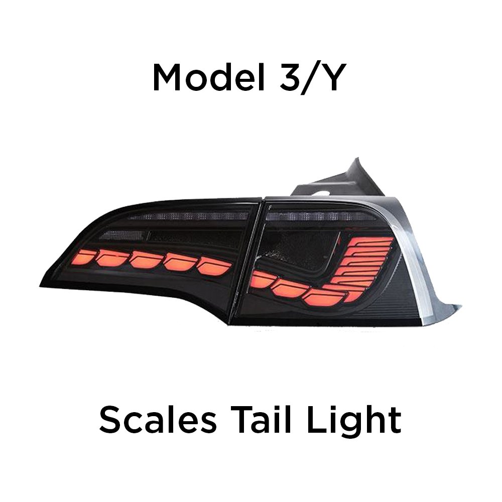 Model 3 / Y Scales Tail Light Led Brake Light For Tesla Car Taillight 2017-2023 1077397-00-G 1077398-00-F