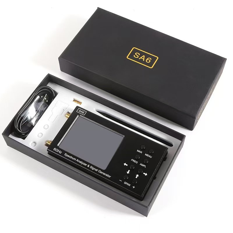 SA6 35-6200MHz 3.2" Lcd Display 6GHz Portable Digital RF Spectrum Analyzer with Signal Generator