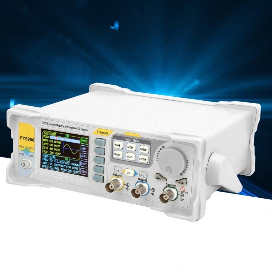 FY6900 30MHz DDS Dual-channel Digital Function Arbitrary Waveform Signal Generator 250MSa/s 14bits Frequency Meter