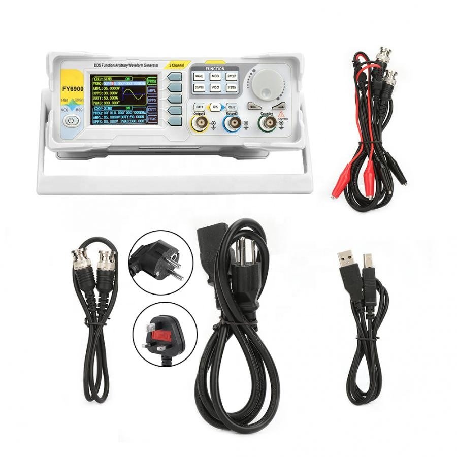 FY6900 30MHz DDS Dual-channel Digital Function Arbitrary Waveform Signal Generator 250MSa/s 14bits Frequency Meter