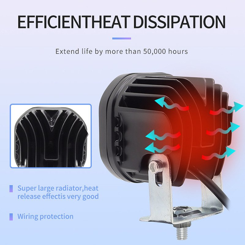 3 Inch Led Work Light 40w Spotlight 12v 24v Rgb Color Car Driving Light For Truck Tractor Offroad Suv Atv Motorcycle