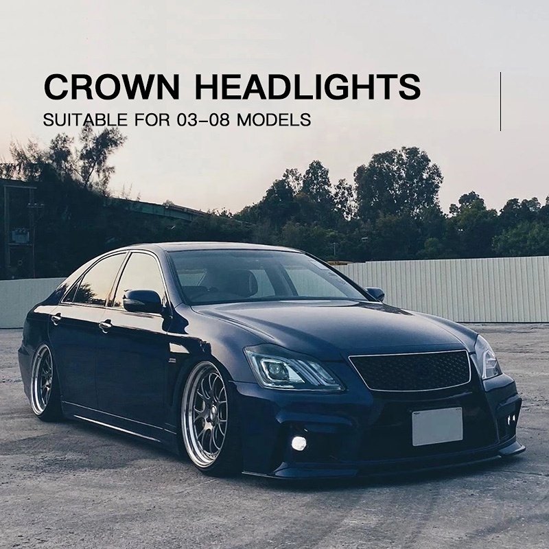 Hot Selling Suitable For Toyota 12th Generation Crown 2003-2008 Headlight Assembly Modification Japanese Version LED Head Lamp