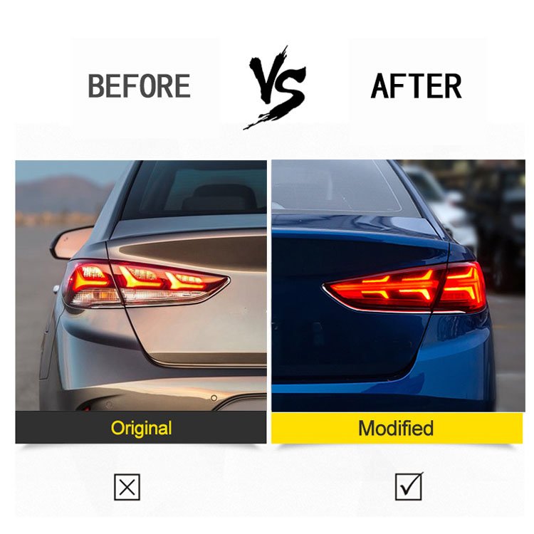 High Quality LED DRL Dynamic Brake Reverse Turning Rear light Tail lamps For Hyundal Sonata 9 2017 2018 2019